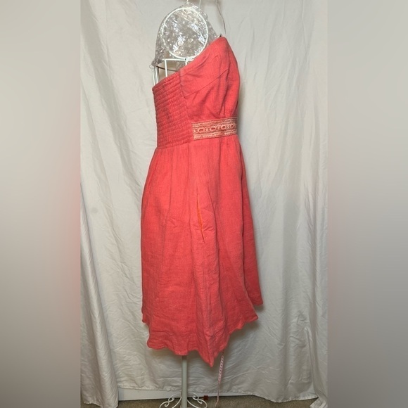 Emmelee for F.C. Peach Strapless Dress - Size Medium - Picture 4 of 7